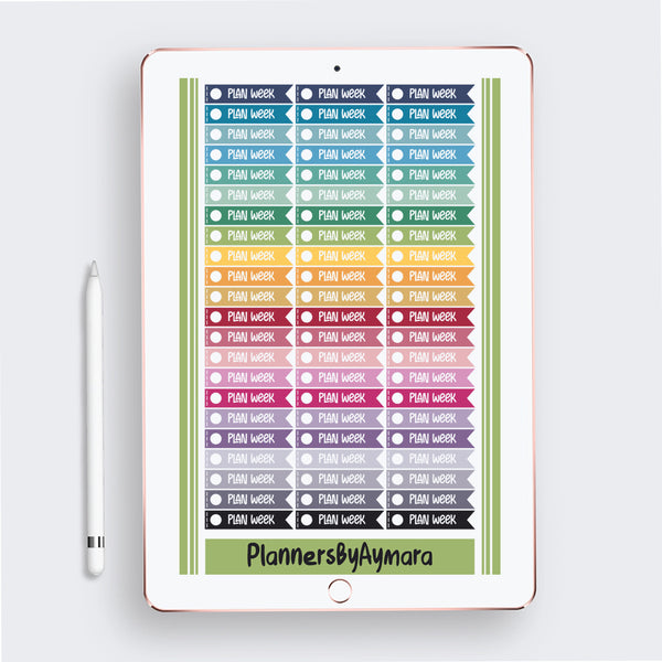 EVERYDAY BASIC Digital Planner Stickers Pre-cropped Digital Stickers .PDF .PNG .JPG