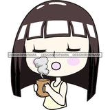 Everyday Daily Routine Drinking Coffee Digital Planner Stickers GoodNotes Pre-cropped Digital Stickers .PDF .PNG .JPG