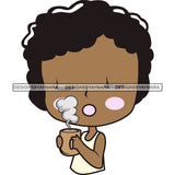Everyday Daily Routine Drinking Coffee Digital Planner Stickers GoodNotes Pre-cropped Digital Stickers .PDF .PNG .JPG