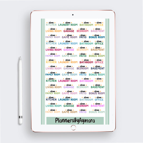Everyday Basic Digital Planner Stickers GoodNotes Pre-cropped Digital Stickers .PDF .PNG .JPG