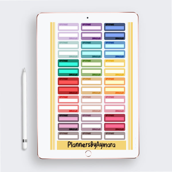 EVERYDAY BASIC Digital Planner Stickers Pre-cropped Digital Stickers .PDF .PNG .JPG