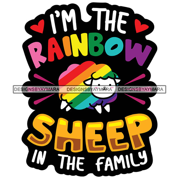 Pride Month Parade Funny Quote Gay Rainbow Celebration White Background SVG JPG PNG Vector Clipart Cricut Silhouette Cut Cutting