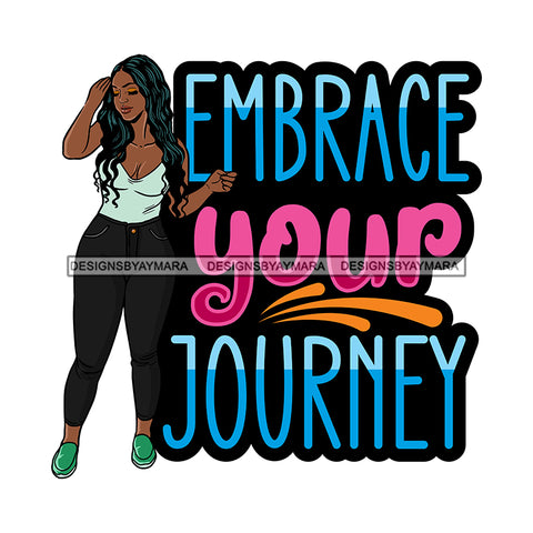 Afro Beautiful Sexy Woman Life Quotes Melanin Nubian Sexy Curvy Long Hairstyle SVG PNG JPG Cutting Files Silhouette Cricut More