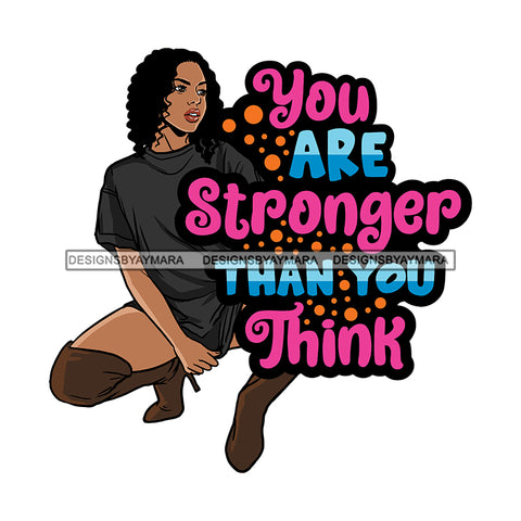 Afro Beautiful Sexy Woman Squatting Life Quotes Melanin Nubian Sexy Curvy Curly Hairstyle SVG PNG JPG Cutting Files Silhouette Cricut More