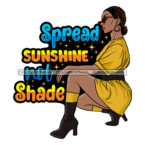 Afro Beautiful Sexy Woman Squatting Life Quotes Melanin Nubian Sexy Curvy Up Do Hairstyle SVG PNG JPG Cutting Files Silhouette Cricut More