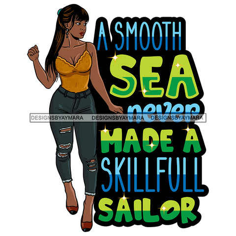 Afro Beautiful Sexy Woman Life Quotes Melanin Nubian Sexy Curvy Long Straight Hairstyle SVG PNG JPG Cutting Files Silhouette Cricut More