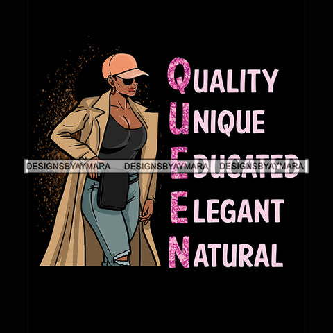 Black Queen Quality Unique Educated Elegant Natural  SVG JPG PNG Vector Clipart Cricut Silhouette Cut Cutting1