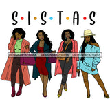 Sassy Sista's Sisters Stepping Out SVG JPG PNG Vector Clipart Cricut Silhouette Cut Cutting1