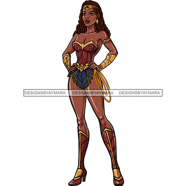 Black Super Woman Hero  Clipart JPG PNG  Clipart Cricut Silhouette Cut Cutting