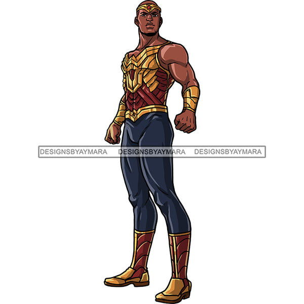 Black Super Hero Man Clipart JPG PNG  Clipart Cricut Silhouette Cut Cutting