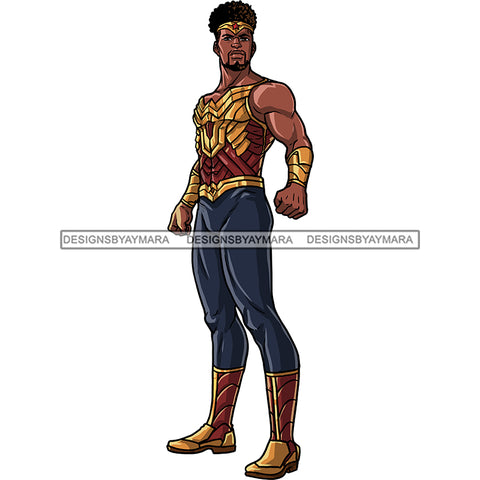 Black Super Hero Man Clipart JPG PNG  Clipart Cricut Silhouette Cut Cutting
