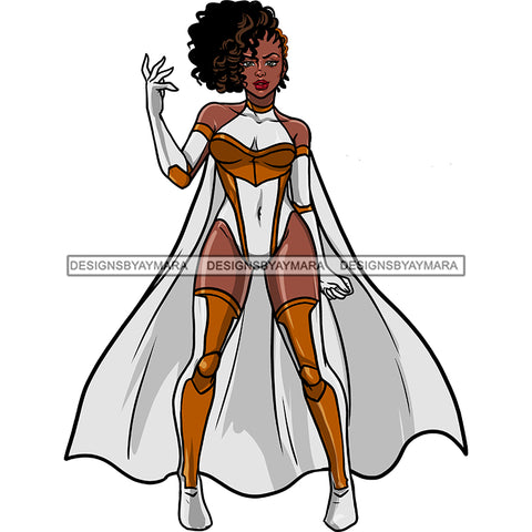 Black Super Hero Woman Silver  Cape Clipart JPG PNG  Clipart Cricut Silhouette Cut Cutting