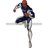 Black Super Hero Man Blue And White Clipart JPG PNG  Clipart Cricut Silhouette Cut Cutting