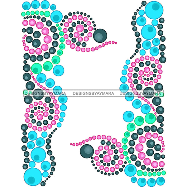 Turquoise And Pink And Green Background Pearls JPG PNG  Clipart Cricut Silhouette Cut Cutting