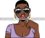 Sassy Lola In Lilac Wearing Sunglasses SVG JPG PNG Vector Clipart Cricut Silhouette Cut Cutting