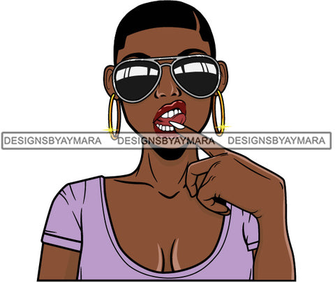 Sassy Lola In Lilac Wearing Sunglasses SVG JPG PNG Vector Clipart Cricut Silhouette Cut Cutting