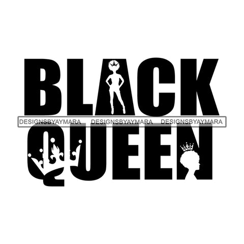 Black Queen Afro Woman Silhouette Designs Goddess Praying Blessed Life Diva SVG Files For Cutting and More!
