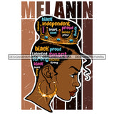 Melanin Queen Independent Proud Smart SVG JPG PNG Vector Clipart Cricut Silhouette Cut Cutting1