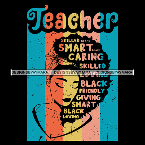 Teacher Smart Skilled Caring SVG JPG PNG Vector Clipart Cricut Silhouette Cut Cutting1