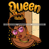 Queen Wearing Her Crown SVG JPG PNG Vector Clipart Cricut Silhouette Cut Cutting1