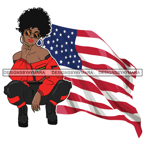 Afro Goddess Squatting Position Black Woman Nubian Queen SVG Cutting Files For Silhouette Cricut and More