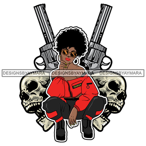 Afro Goddess Squatting Position Black Woman Nubian Queen SVG Cutting Files For Silhouette Cricut and More