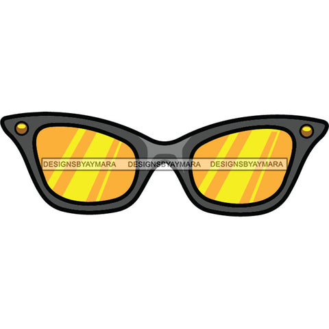 Gray Sunglasses Yellow Tint Only  SVG JPG PNG Vector Clipart Cricut Silhouette Cut Cutting