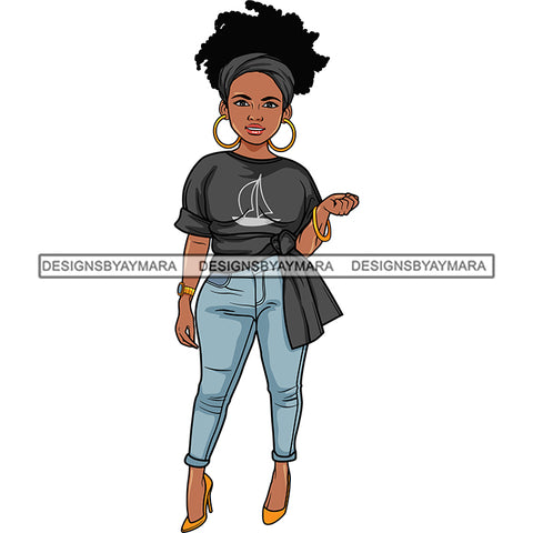 Afro Lola Boss Confident Classy Lady SVG Cutting Files For Silhouette Cricut and More