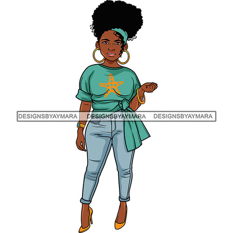 Afro Lola Boss Confident Classy Lady SVG Cutting Files For Silhouette Cricut and More