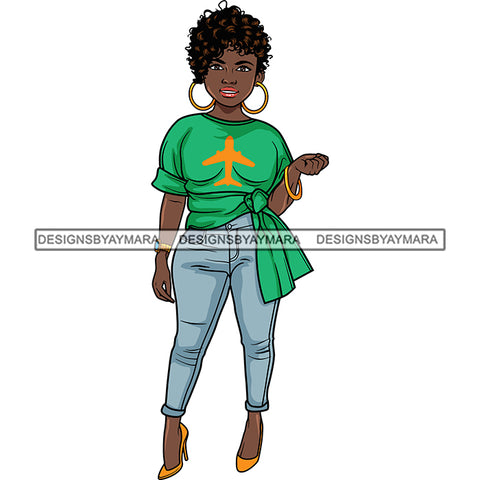 Afro Lola Boss Confident Classy Lady SVG Cutting Files For Silhouette Cricut and More