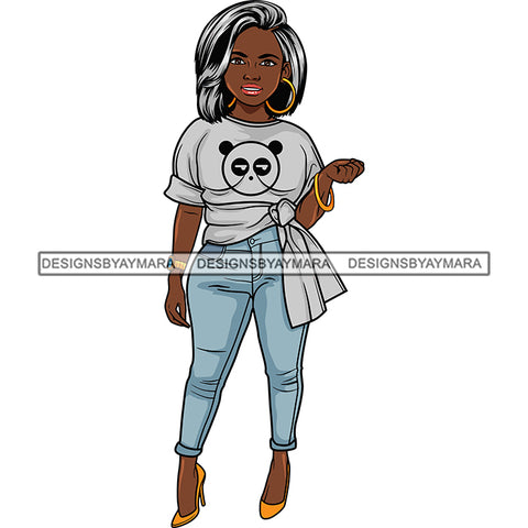 Afro Lola Boss Confident Classy Lady SVG Cutting Files For Silhouette Cricut and More