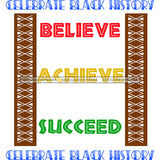 Believe Achieve Succeed SVG JPG PNG Vector Clipart Cricut Silhouette Cut Cutting
