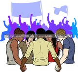 Afro Black White Women Men Praying God Protest Background All Lives Matter Togetherness Religious Unity Faith  SVG Cutting Files For Silhouette Cricut