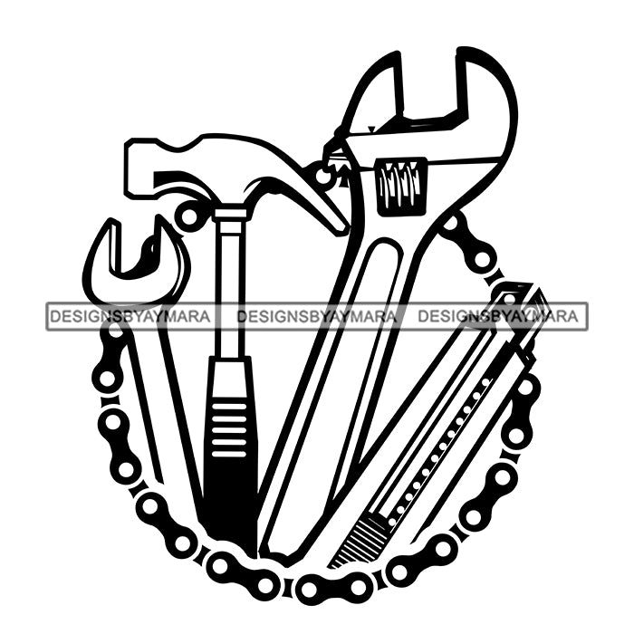 Tool Kit Set Sign Handyman Tool Kit Set Symbol Design Vector Mechanic Toolbox Technician ...