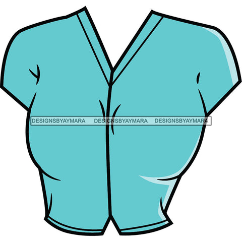 Short Sleeve V Neck Turquoise Blouse Top SVG JPG PNG Vector Clipart Cricut Silhouette Cut Cutting