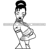 African Goddess Afro Woman Melanin Morena Bella Big Afro Puff Kinky Hair Designs For T-Shirt and Other Products SVG PNG JPG Cutting Files For Silhouette Cricut and More!