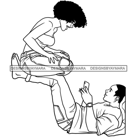 Couple Soulmates Relationship Goals Respect Love Black Man Afro Woman Melanin Morena Bella Big Afro Puff Kinky Hair Designs For T-Shirt and Other Products SVG PNG JPG Cutting Files For Silhouette Cricut and More!