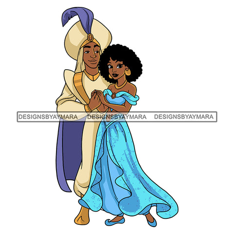 Black Princess Black Aladdin Jasmine Long Dress Afro Hairstyle Cartoon Illustration Hero's Fantasy Animation Fairy Black Figure Designs For T-Shirt and Other Products SVG PNG JPG Cutting Files For Silhouette Cricut and More!