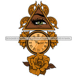 Nubian Woman Eye Long Eyelashes Gold Clock Flowers Roses Melanin Black Girl Magic African American Lady SVG JPG PNG Vector Clipart Cricut Silhouette Cut Cutting