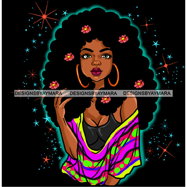 Bundle 5 Afro Goddess Queen Black Lady High Self Esteem Proud African American Woman Black Girl Magic Melanin Nubian Ebony JPG PNG Clipart