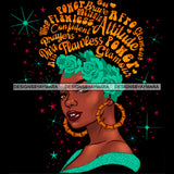 Flawless Powerful Black Afro Woman Gold Word Hair Flower Hoop Headwrap  Earrings JPG PNG  Clipart Cricut Silhouette Cut Cutting