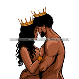 King And Queen Nude Holding Wearing Crowns  JPG PNG  Clipart Cricut Silhouette Cut Cutting