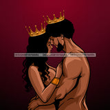 King And Queen Nude Holding Wearing Crowns  JPG PNG  Clipart Cricut Silhouette Cut Cutting