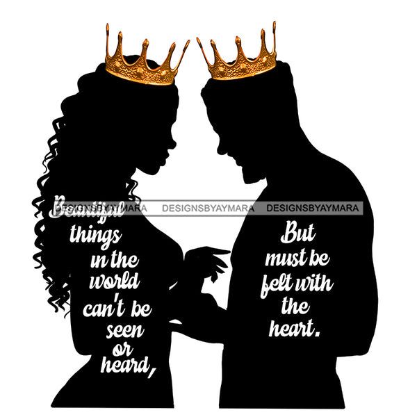 King And Queen Silhouettes Beautiful Things In The World  JPG PNG  Clipart Cricut Silhouette Cut Cutting