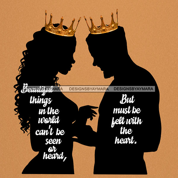 King And Queen Silhouettes Beautiful Things In This World  JPG PNG  Clipart Cricut Silhouette Cut Cutting
