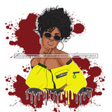 Beautiful Sassy Black Queen In Yellow Dripping JPG PNG  Clipart Cricut Silhouette Cut Cutting