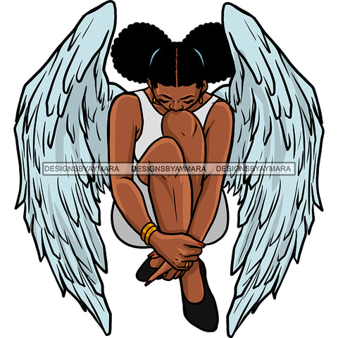 Angel Wings Black Queen With Wings  JPG PNG  Clipart Cricut Silhouette Cut Cutting