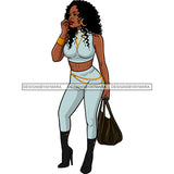 Black Queen In Silver Gray Outfit And Boots With Wavy Hair JPG PNG  Clipart Cricut Silhouette Cut Cutting