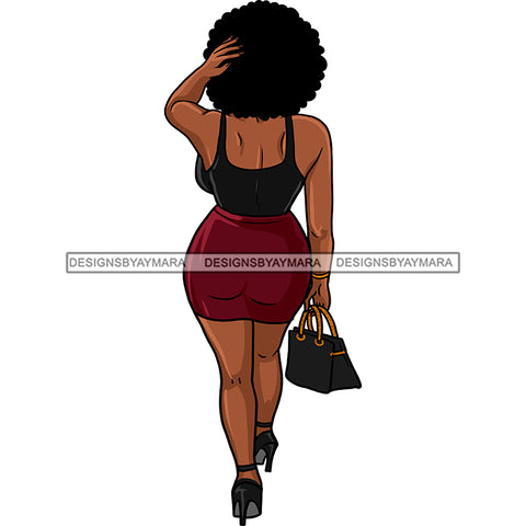 Sassy Black Queen Stepping Out Heels Skirt Top JPG PNG  Clipart Cricut Silhouette Cut Cutting