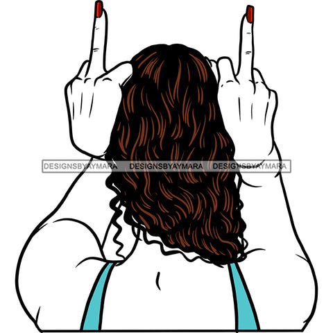 Transparent Woman Giving The Finger   JPG PNG  Clipart Cricut Silhouette Cut Cutting